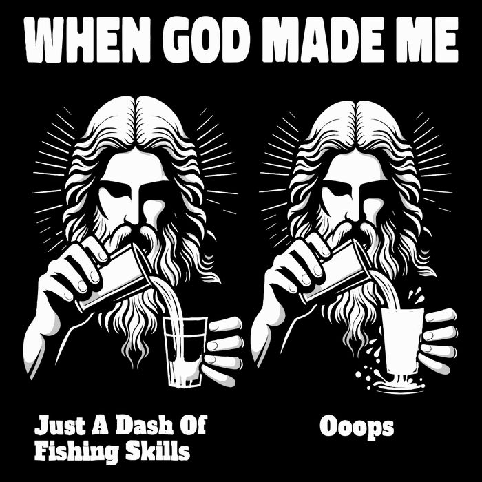 When God Made Me Just Dash Of Skills Ooops Funny Fishing Impact Tech Backpack