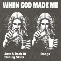 When God Made Me Just Dash Of Skills Ooops Funny Fishing Cotton Canvas Backpack
