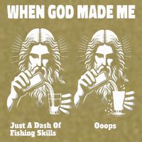 When God Made Me Just Dash Of Skills Ooops Funny Fishing Garment-Dyed Women's Muscle Tee