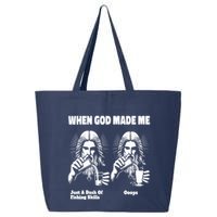 When God Made Me Just Dash Of Skills Ooops Funny Fishing 25L Jumbo Tote