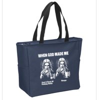 When God Made Me Just Dash Of Skills Ooops Funny Fishing Zip Tote Bag