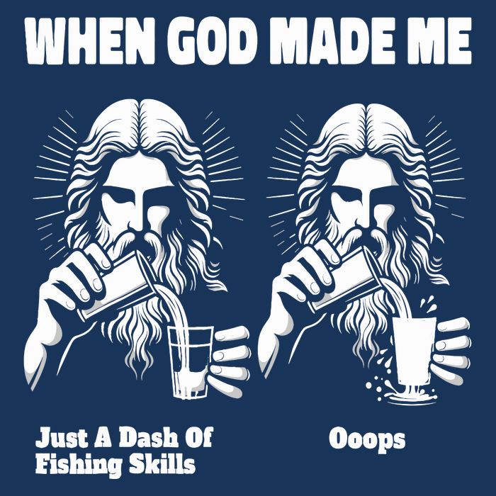 When God Made Me Just Dash Of Skills Ooops Funny Fishing Zip Tote Bag