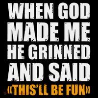 When God Made Me He Said This Will Be Fun Sarcastic Saying Short Acrylic Beanie
