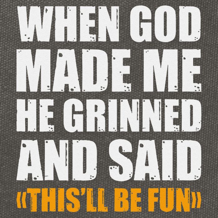 When God Made Me He Said This Will Be Fun Sarcastic Saying Cotton Canvas Backpack