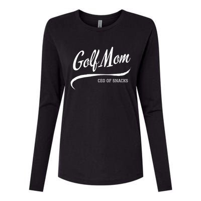 Wo’s Golf Mom Proud Golf Mama Game Day Snack Mom Gift Womens Cotton Relaxed Long Sleeve T-Shirt