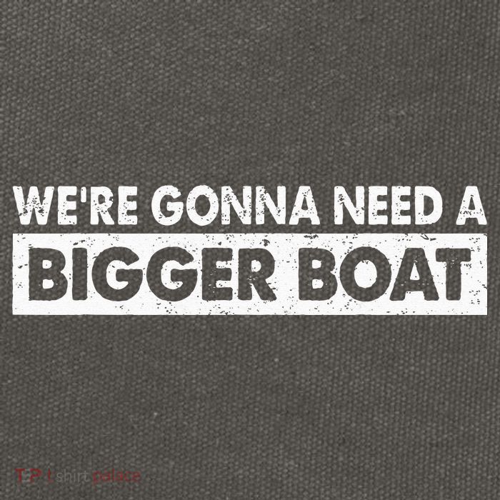 We're Gonna Need A Bigger Boat Funny Shark Lover Cotton Canvas Backpack
