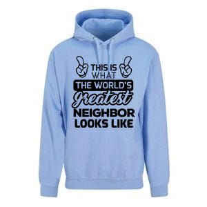 WorldS Greatest Neighbor Best Neighbor Ever Funny Gift Unisex Surf Hoodie