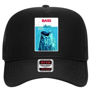 We're Gonna Need A Bigger Boat Bass Fishing High Crown Mesh Back Trucker Hat