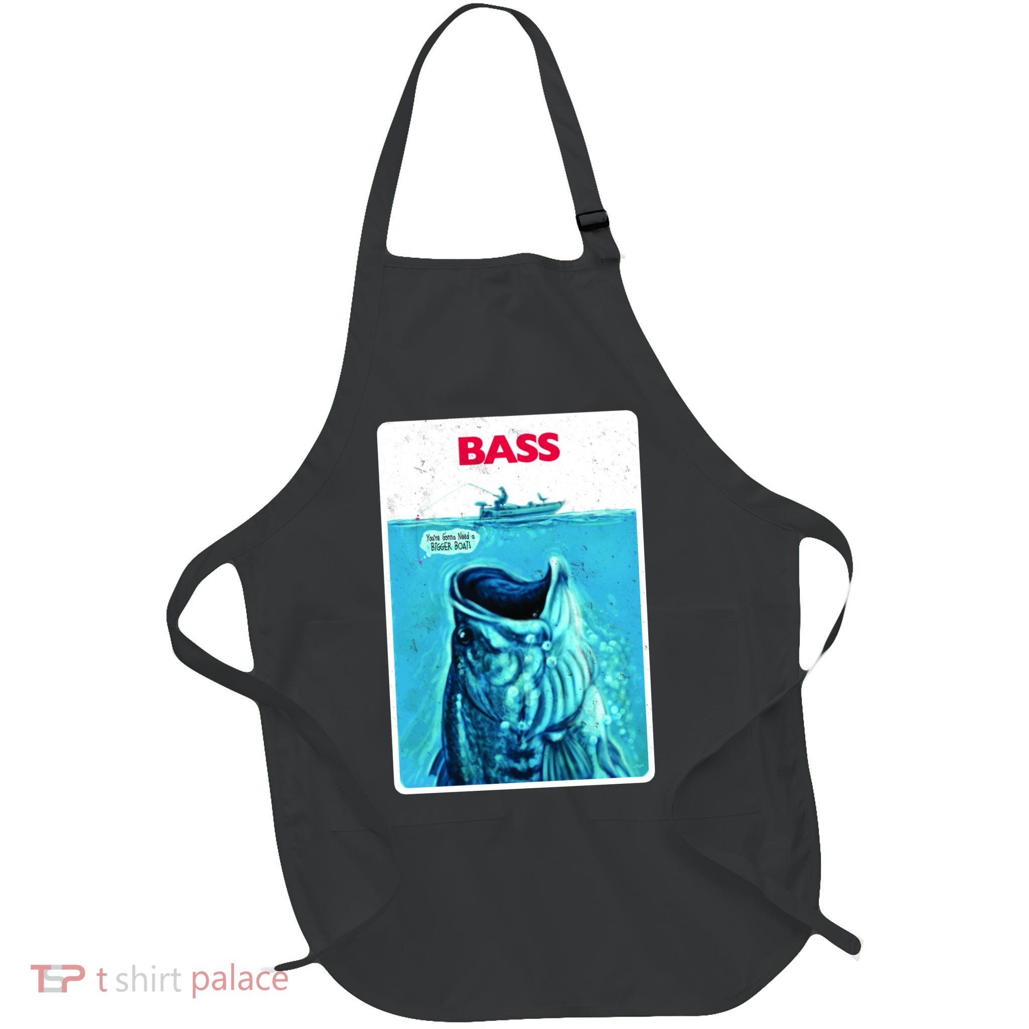 We're Gonna Need A Bigger Boat Bass Fishing Full-Length Apron With Pockets