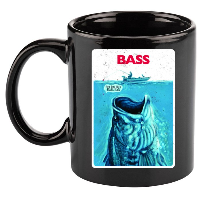 We're Gonna Need A Bigger Boat Bass Fishing 11oz C Handle Ceramic Mug