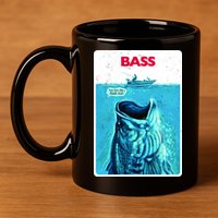 We're Gonna Need A Bigger Boat Bass Fishing 11oz C Handle Ceramic Mug
