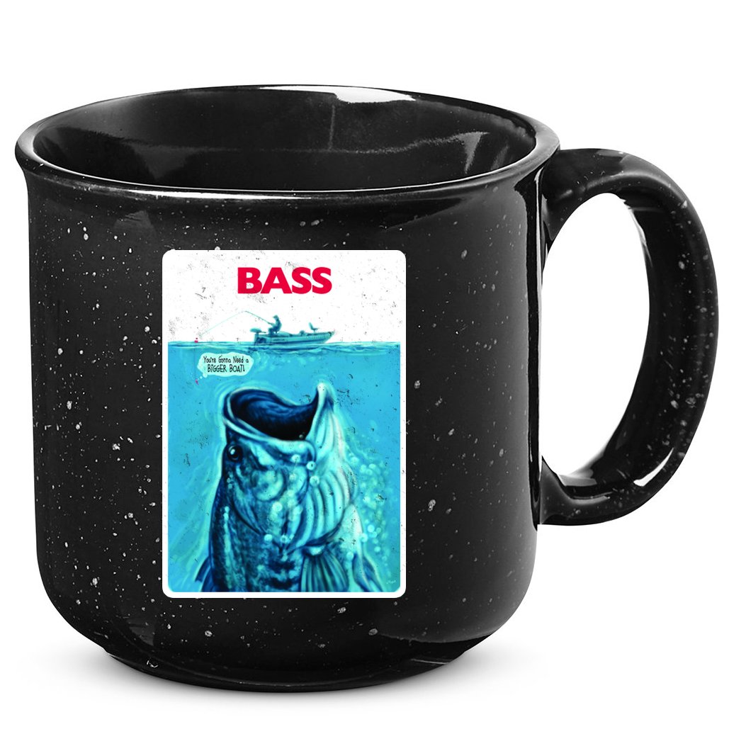 We're Gonna Need A Bigger Boat Bass Fishing 15oz Campfire Ceramic Mug