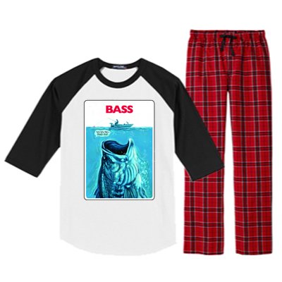 We're Gonna Need A Bigger Boat Bass Fishing Raglan Sleeve Pajama Set