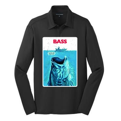 We're Gonna Need A Bigger Boat Bass Fishing Silk Touch Performance Long Sleeve Polo