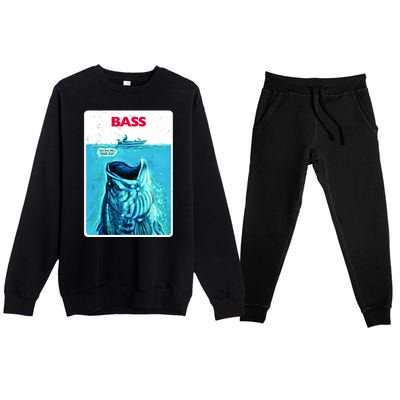 We're Gonna Need A Bigger Boat Bass Fishing Premium Crewneck Sweatsuit Set