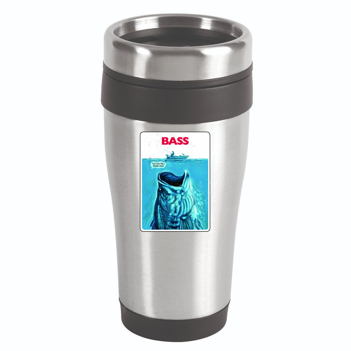 We're Gonna Need A Bigger Boat Bass Fishing 16oz Travel Tumbler