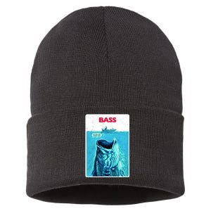 We're Gonna Need A Bigger Boat Bass Fishing Sustainable Knit Beanie