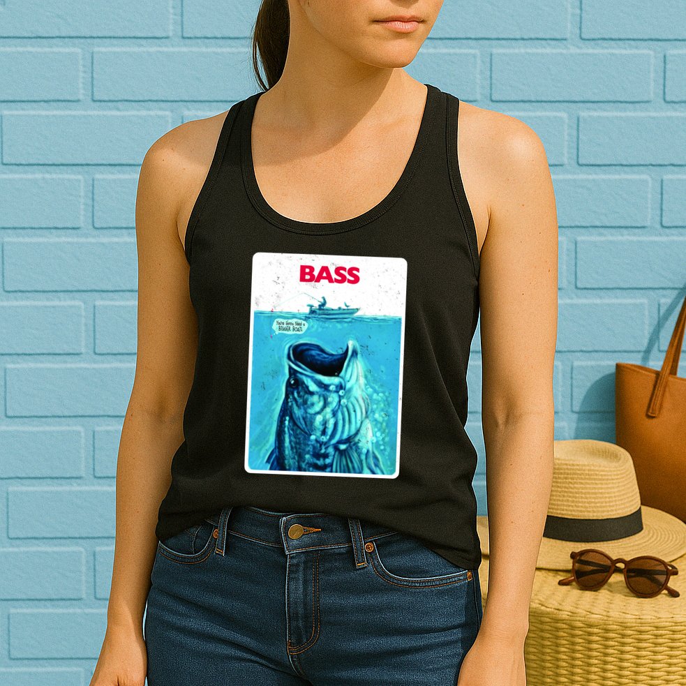We're Gonna Need A Bigger Boat Bass Fishing Womens Tank Top