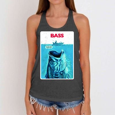 We're Gonna Need A Bigger Boat Bass Fishing Women's Knotted Racerback Tank