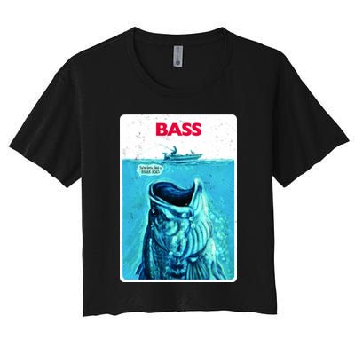 We're Gonna Need A Bigger Boat Bass Fishing Crop Top