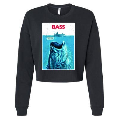 We're Gonna Need A Bigger Boat Bass Fishing Cropped Pullover Crew