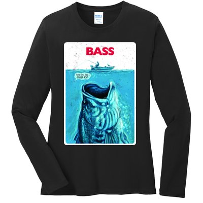 We're Gonna Need A Bigger Boat Bass Fishing Ladies Long Sleeve Shirt