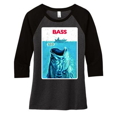 We're Gonna Need A Bigger Boat Bass Fishing Women's Tri-Blend 3/4-Sleeve Raglan Shirt