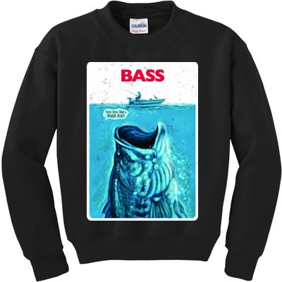 We're Gonna Need A Bigger Boat Bass Fishing Kids Sweatshirt
