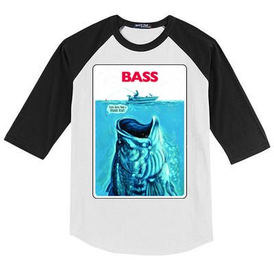 We're Gonna Need A Bigger Boat Bass Fishing Kids Colorblock Raglan Jersey