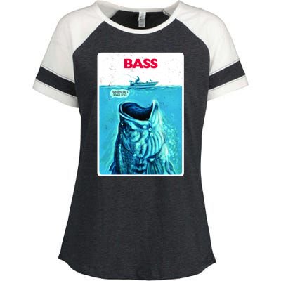 We're Gonna Need A Bigger Boat Bass Fishing Enza Ladies Jersey Colorblock Tee