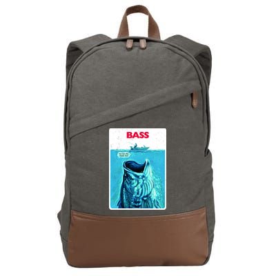 We're Gonna Need A Bigger Boat Bass Fishing Cotton Canvas Backpack