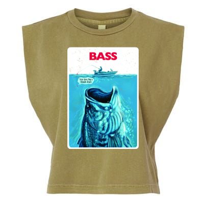 We're Gonna Need A Bigger Boat Bass Fishing Garment-Dyed Women's Muscle Tee