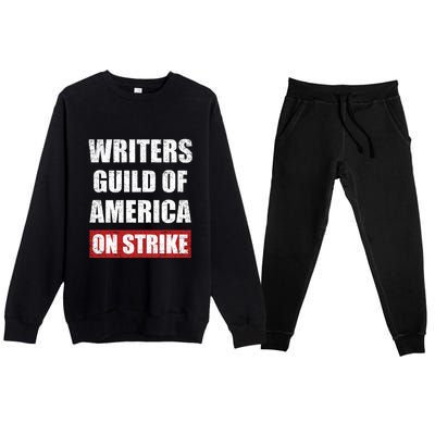 Writers Guild Of America On Strike Premium Crewneck Sweatsuit Set