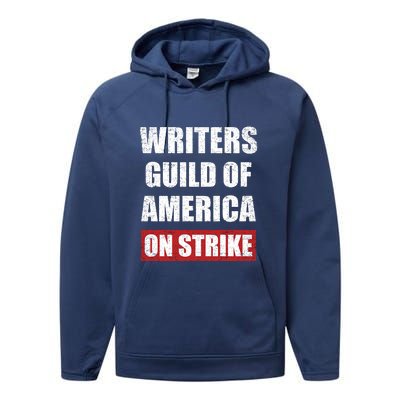 Writers Guild Of America On Strike Performance Fleece Hoodie