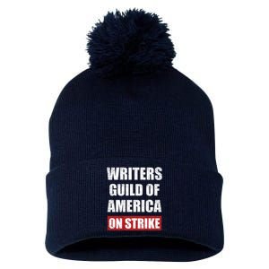 Writers Guild Of America On Strike Pom Pom 12in Knit Beanie