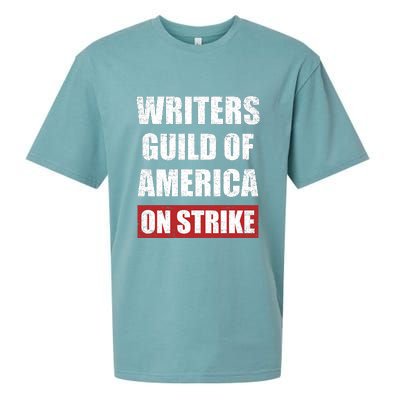 Writers Guild Of America On Strike Sueded Cloud Jersey T-Shirt