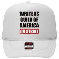 Writers Guild Of America On Strike High Crown Mesh Back Trucker Hat