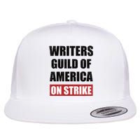 Writers Guild Of America On Strike Flat Bill Trucker Hat