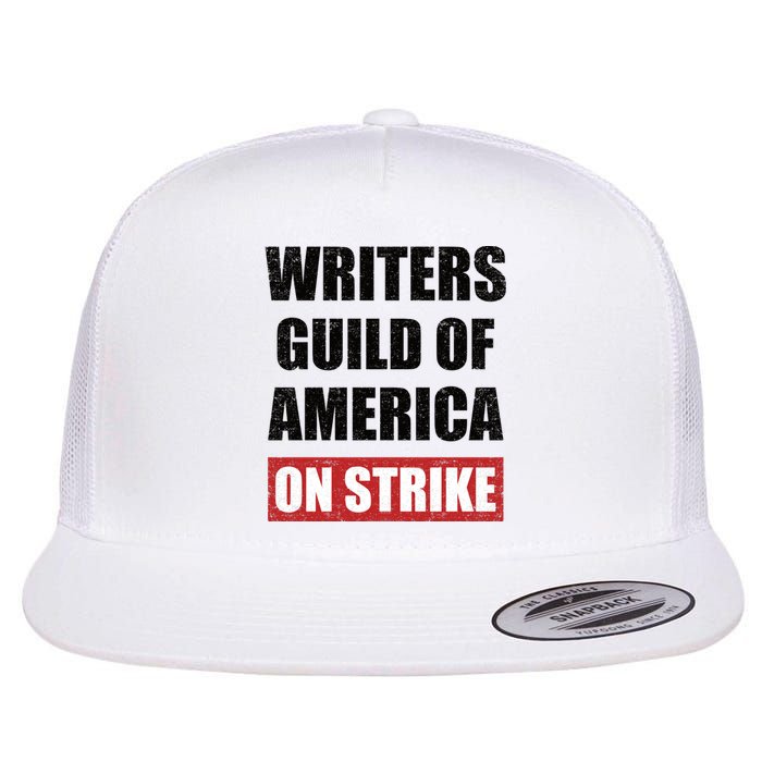 Writers Guild Of America On Strike Flat Bill Trucker Hat