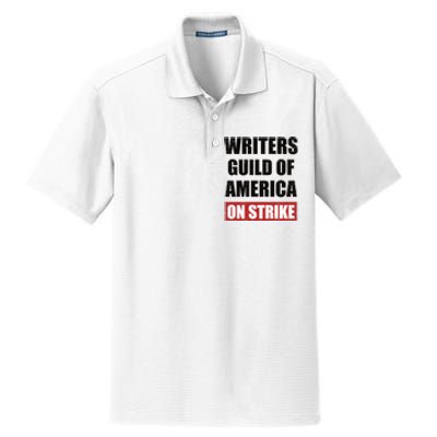 Writers Guild Of America On Strike Dry Zone Grid Polo