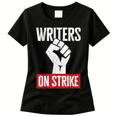 Writers Guild Of America On Strike Anti AI Chatbots WGA Women's T-Shirt