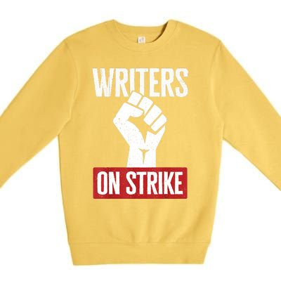 Writers Guild Of America On Strike Anti AI Chatbots WGA Premium Crewneck Sweatshirt