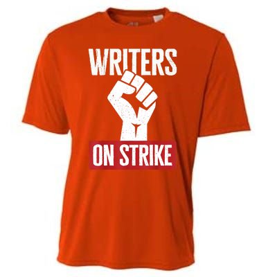 Writers Guild Of America On Strike Anti AI Chatbots WGA Cooling Performance Crew T-Shirt