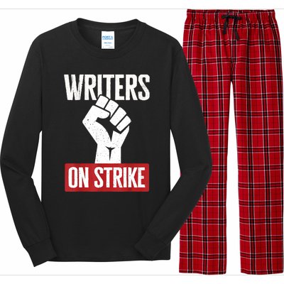 Writers Guild Of America On Strike Anti AI Chatbots WGA Long Sleeve Pajama Set