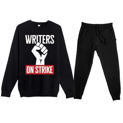 Writers Guild Of America On Strike Anti AI Chatbots WGA Premium Crewneck Sweatsuit Set