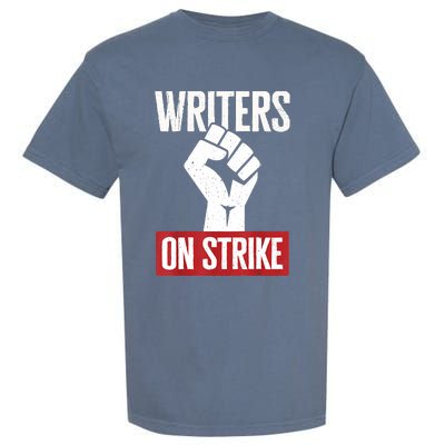 Writers Guild Of America On Strike Anti AI Chatbots WGA Garment-Dyed Heavyweight T-Shirt