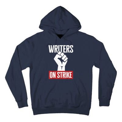 Writers Guild Of America On Strike Anti AI Chatbots WGA Tall Hoodie