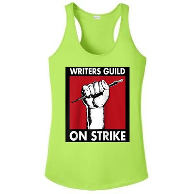 Writers Guild Of America On Strike Ladies PosiCharge Competitor Racerback Tank