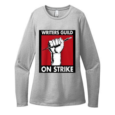 Writers Guild Of America On Strike Womens CVC Long Sleeve Shirt