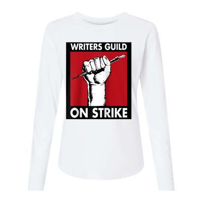 Writers Guild Of America On Strike Womens Cotton Relaxed Long Sleeve T-Shirt